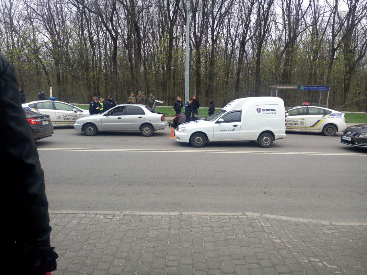 В Харькове стреляли в районе поворота на поселок Жуковского. Фото: ХХ