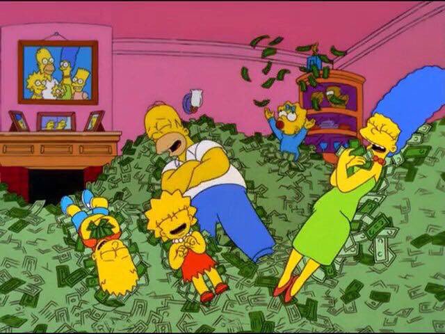 Харьковская семья выиграла миллион в лотерею. Кадр из мультфильма "Симпсоны"