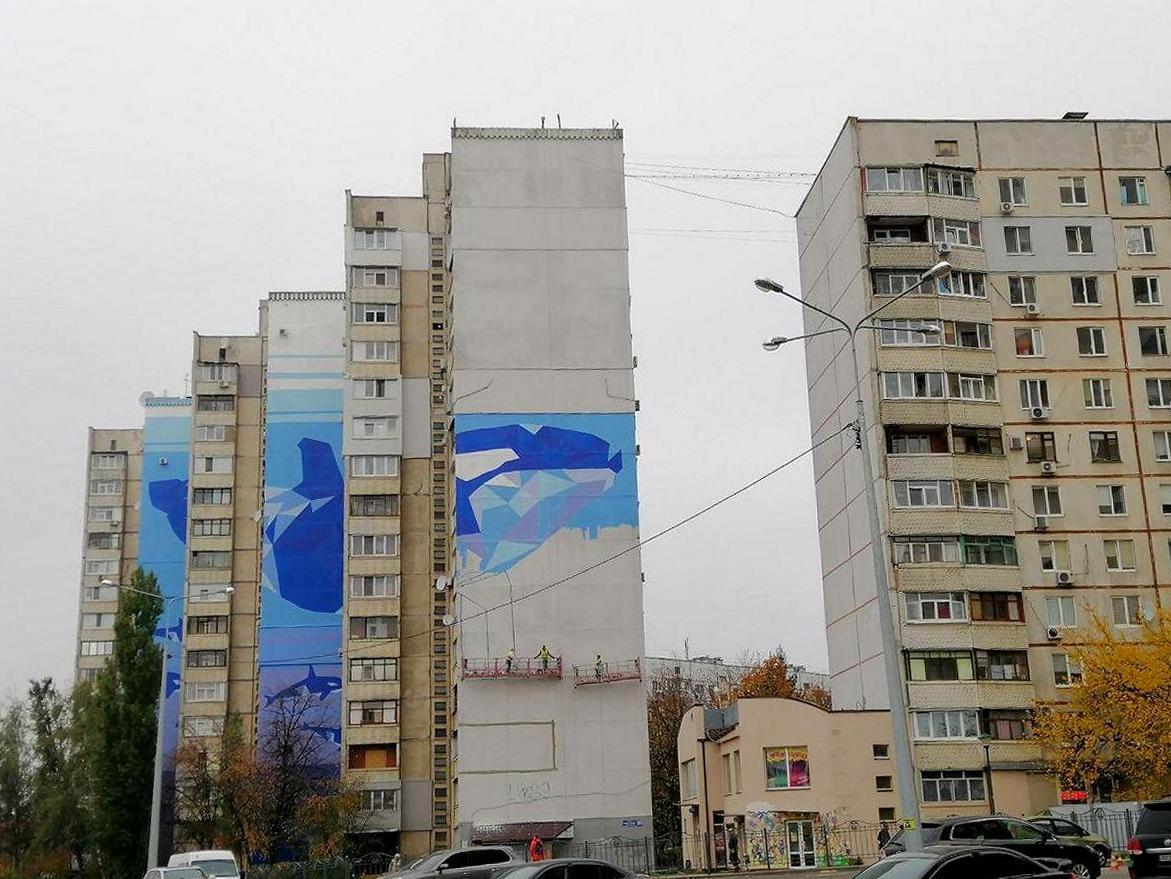 В Харькове создают самый большой в Украине мурал. Фото: Александр Збандуто/Vgorode