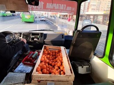 Новость - Досуг и еда - Видеофакт: в харьковских маршрутках водители угощали пассажиров мандаринками