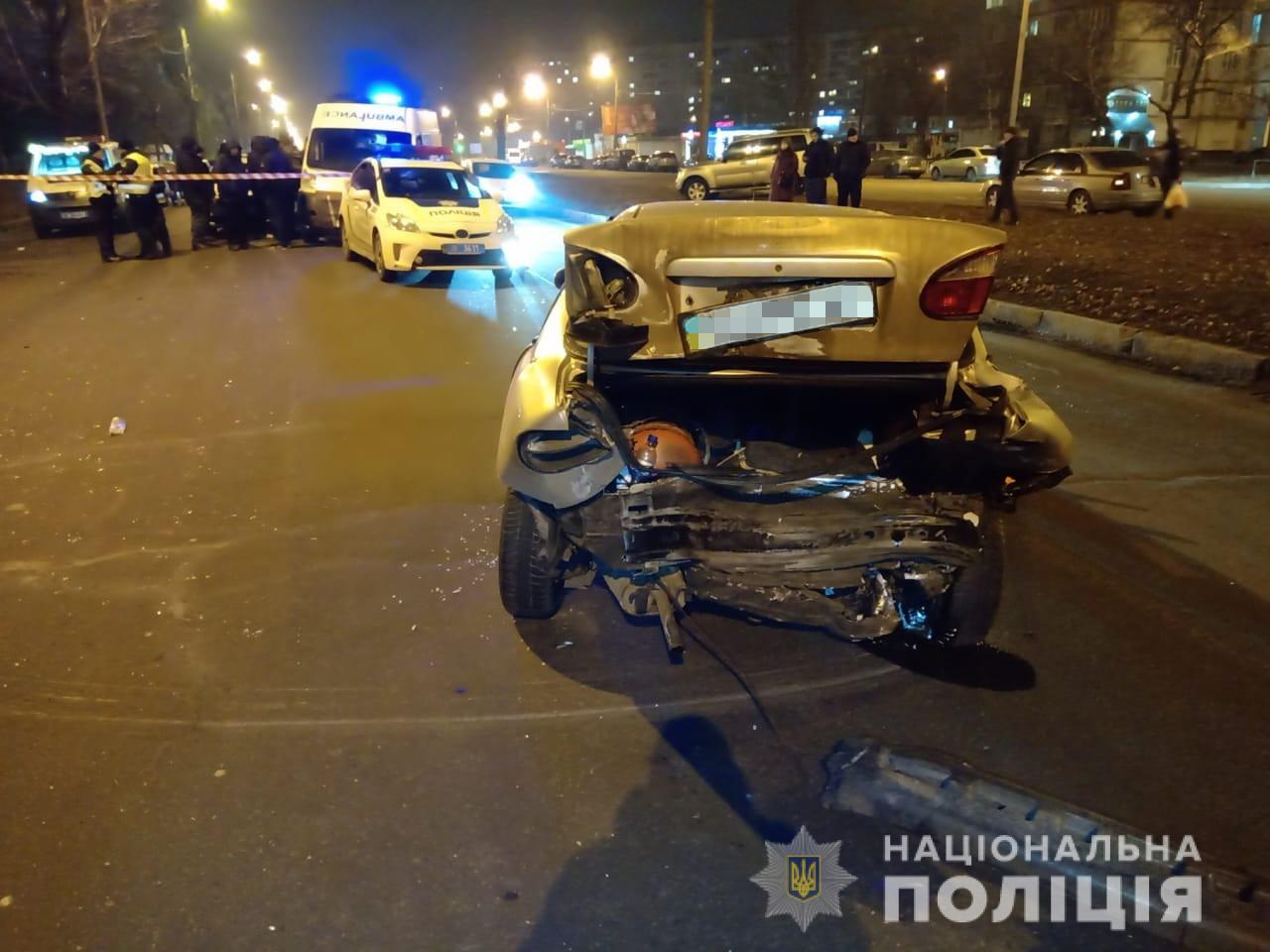 В Харькове пьяный водитель устроил аварию. Фото: ГУ НП в Харьковской области