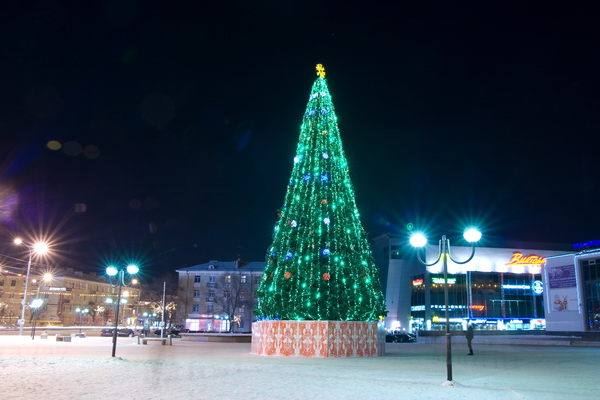 Городские чиновники решили возобновить традицию, и открывать новогодние деревья во всех районах Харькова. Фото elkiopt.ru.