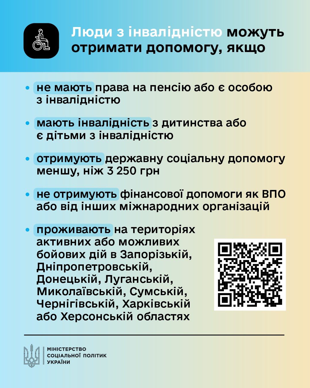 Допомогу для пенсіонерів та людей з інвалідністю продовжено до кінця липня.