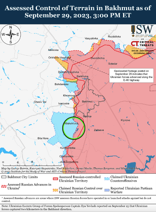 Карта бойових дій в Україні 30 вересня -
