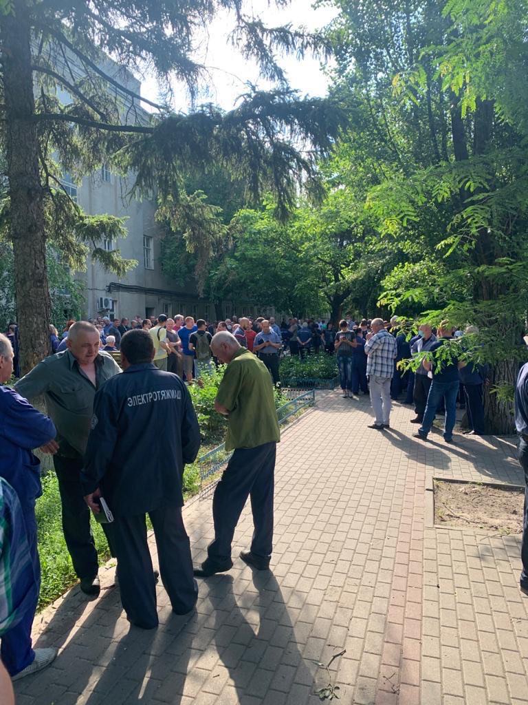 Забастовка на заводе "Электротяжмаш" в Харькове