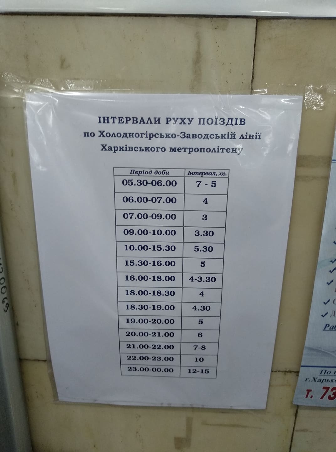 Интервалы поездов в метро Харькова летом 2019 года. Фото: пресс-служба КП "Харьковский метрополитен"