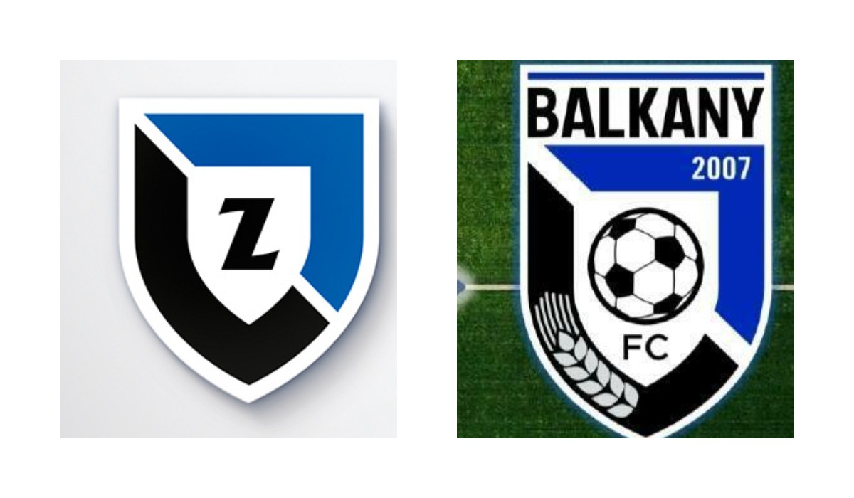 Логотип "Zawisza Bydgoszcz" (слева) и "Балканы" Заря (справа)