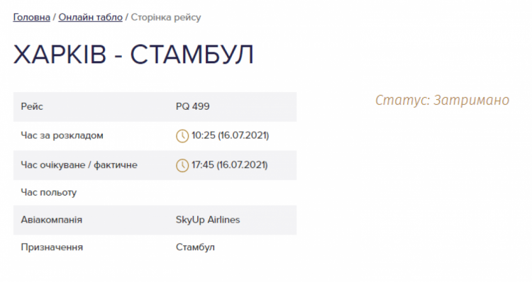 Скриншот: hrk.aero