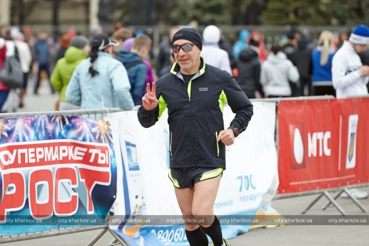 Кернес на дистанции полумарафона, 12 апреля 2014 года / Фото: Харьковский горсовет