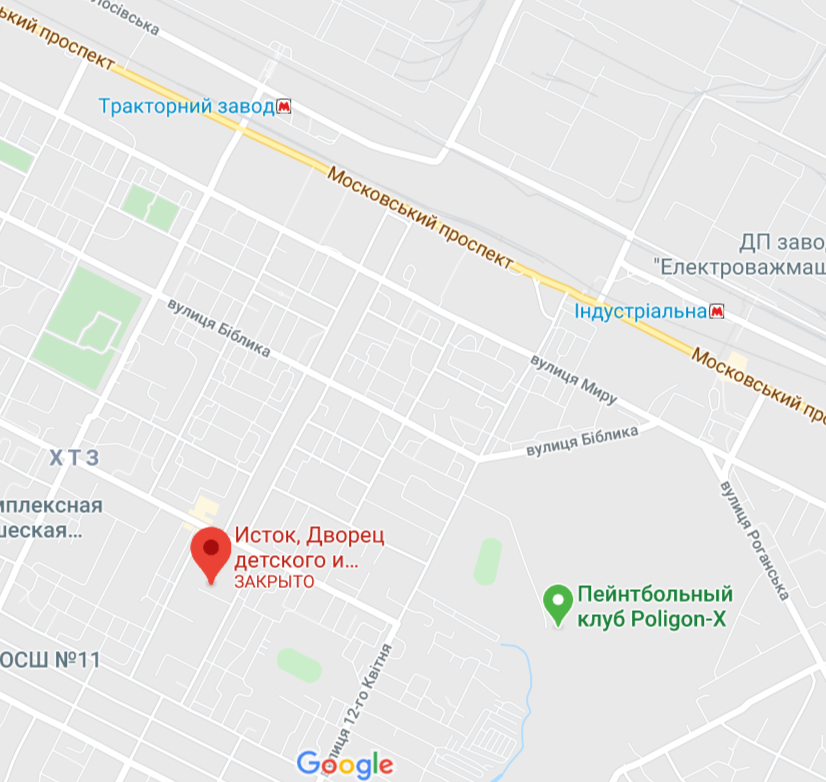 Новый арт-объект находится на ХТЗ возле "Истока". Скриншот: Гугл Карты