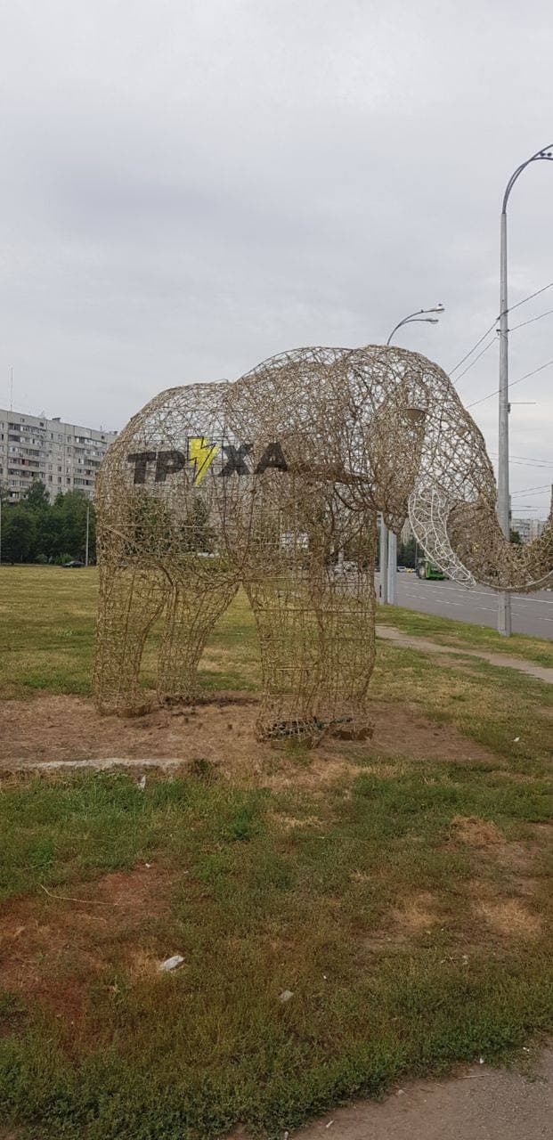 Светятся в темноте: в Харькове появились фигуры слона и жирафа фото 9 8