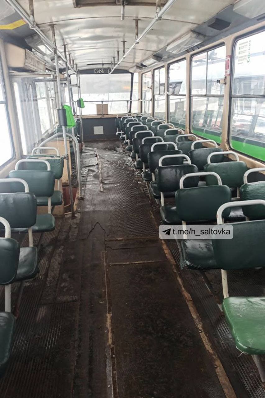 На Салтовке столкнулись три трамвая.