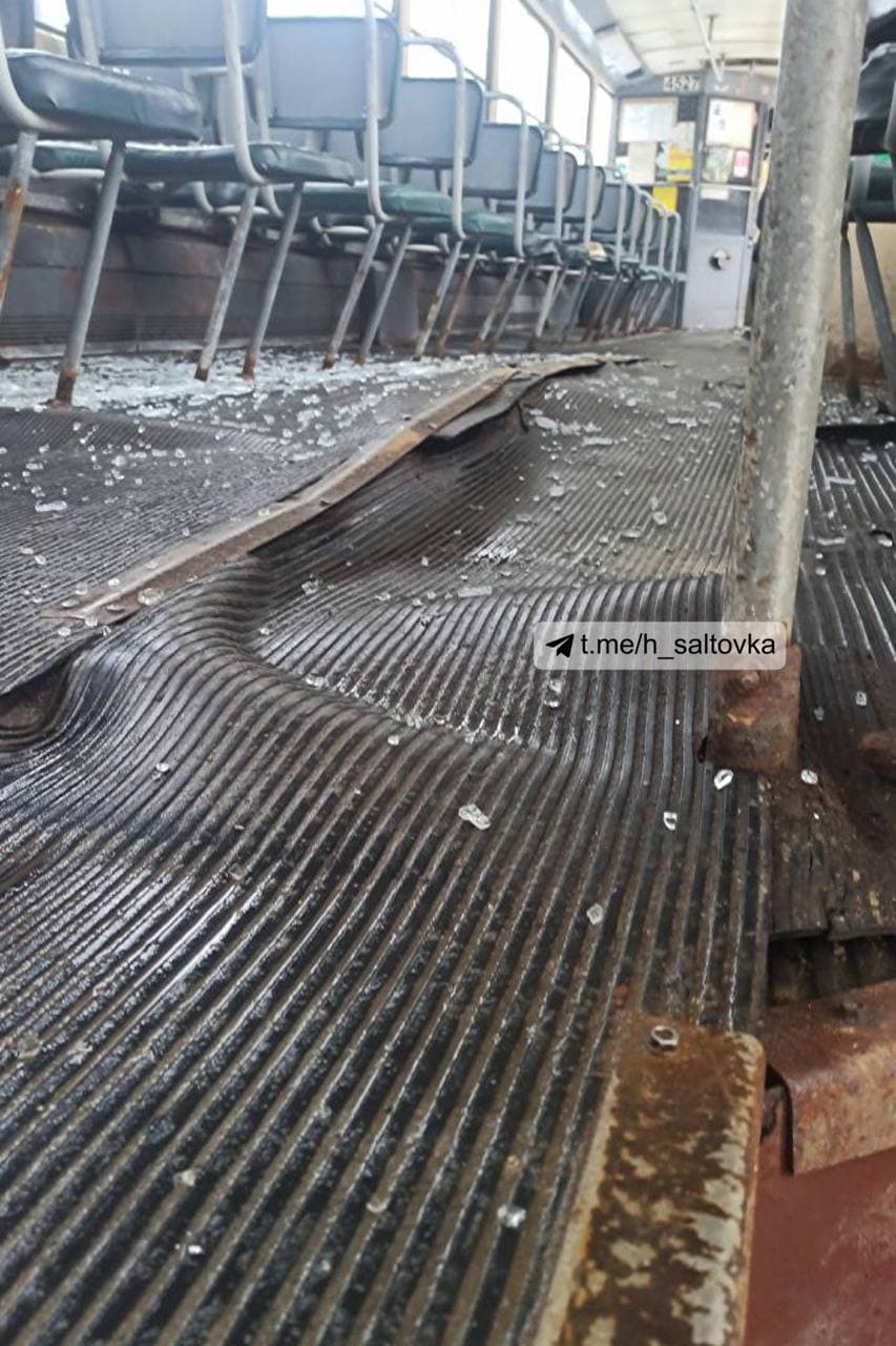 На Салтовке столкнулись три трамвая.