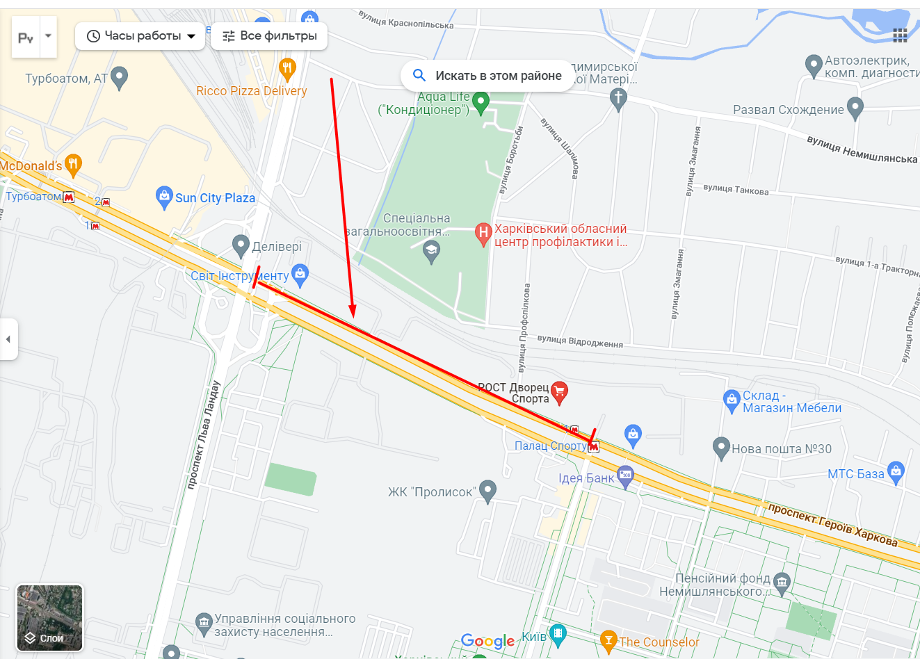 Скриншот google.com/maps