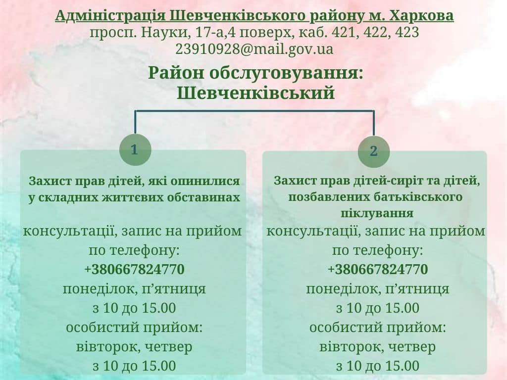 Служби у справі дітей Харкова відновили прийом.