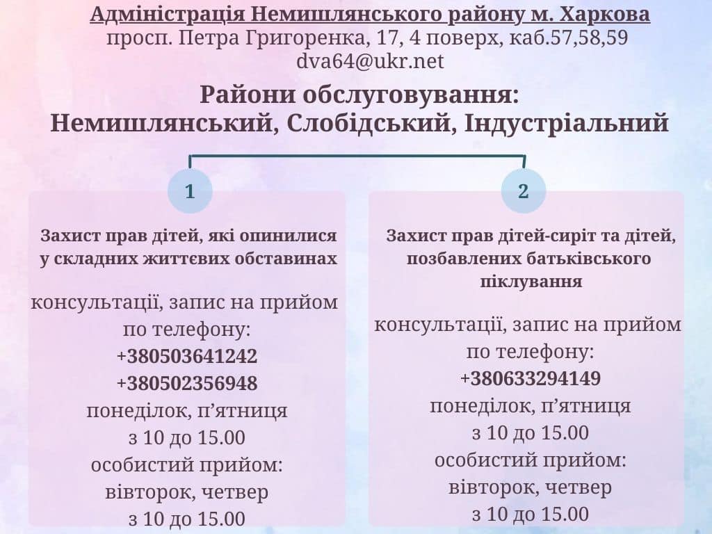 Служби у справі дітей Харкова відновили прийом.