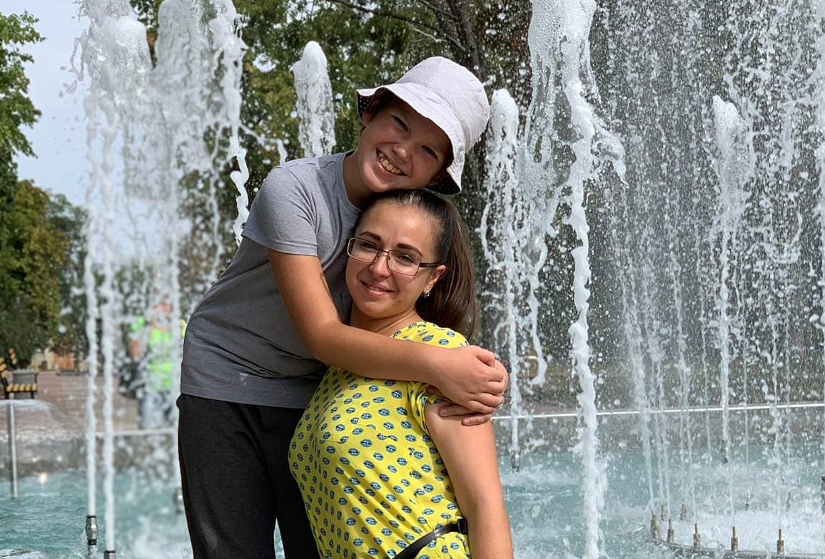 Юлия Чередник с сыном.