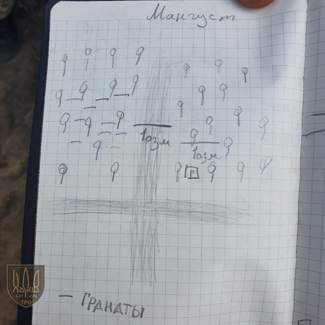 В помощь украинским саперам: оккупанты оставили в Циркунах схемы минирования территории.