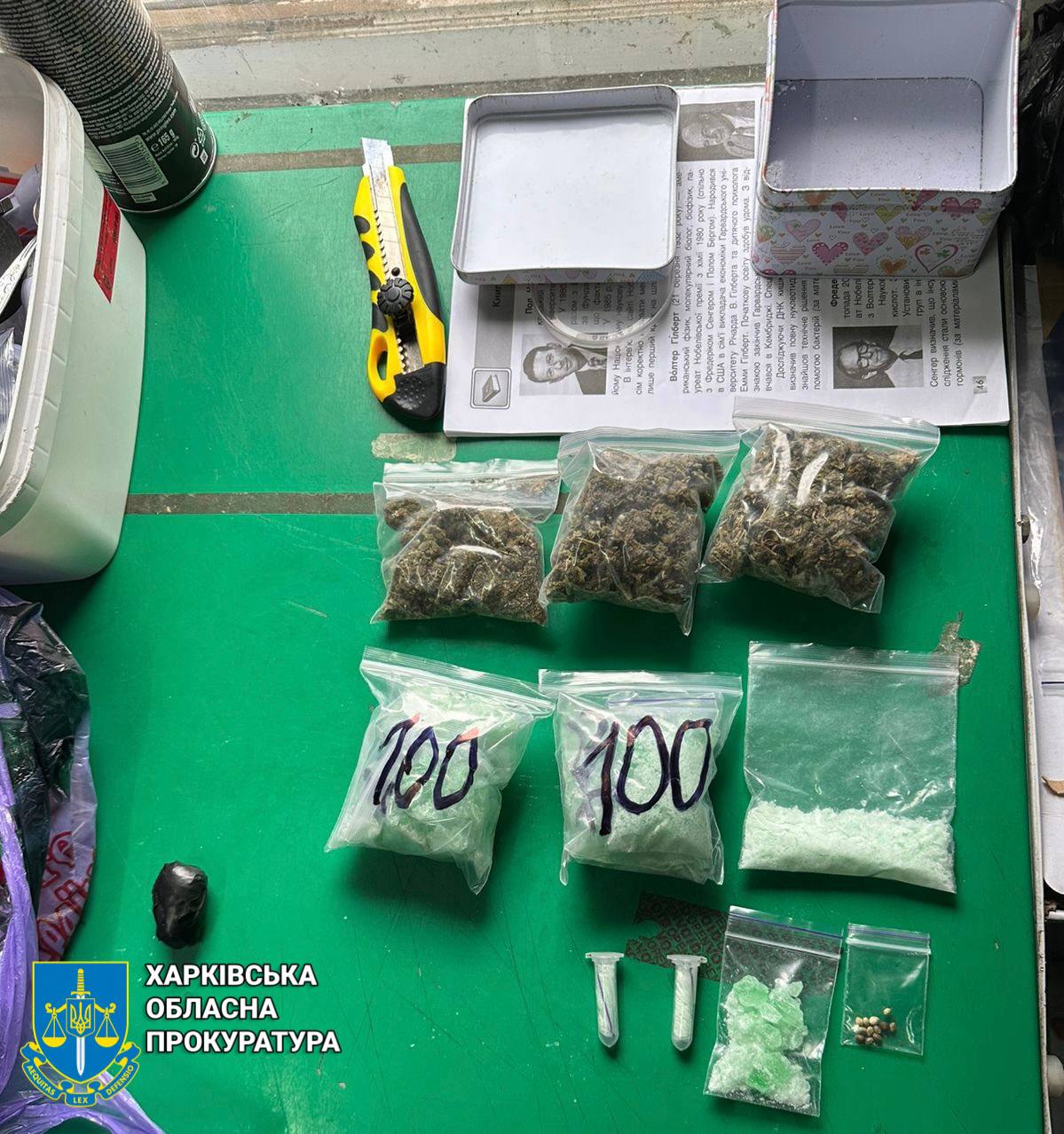 В Харькове разоблачили наркобизнес, организованный убийцей прямо из колонии. Фото: Харьковская облпрокуратура