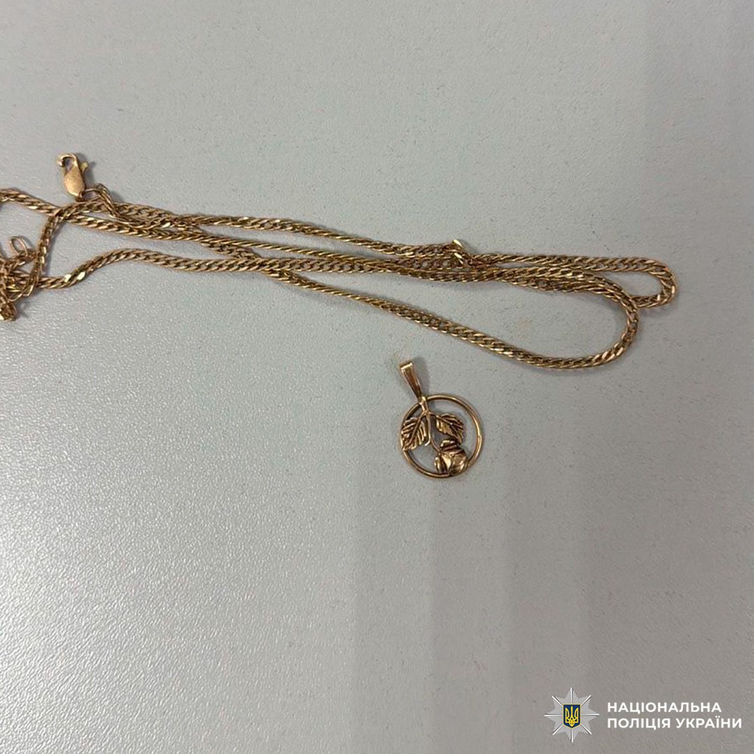 В Харькове рецидивисты средь бела дня сорвали с женщины золотую цепочку. Фото: Нацполиция