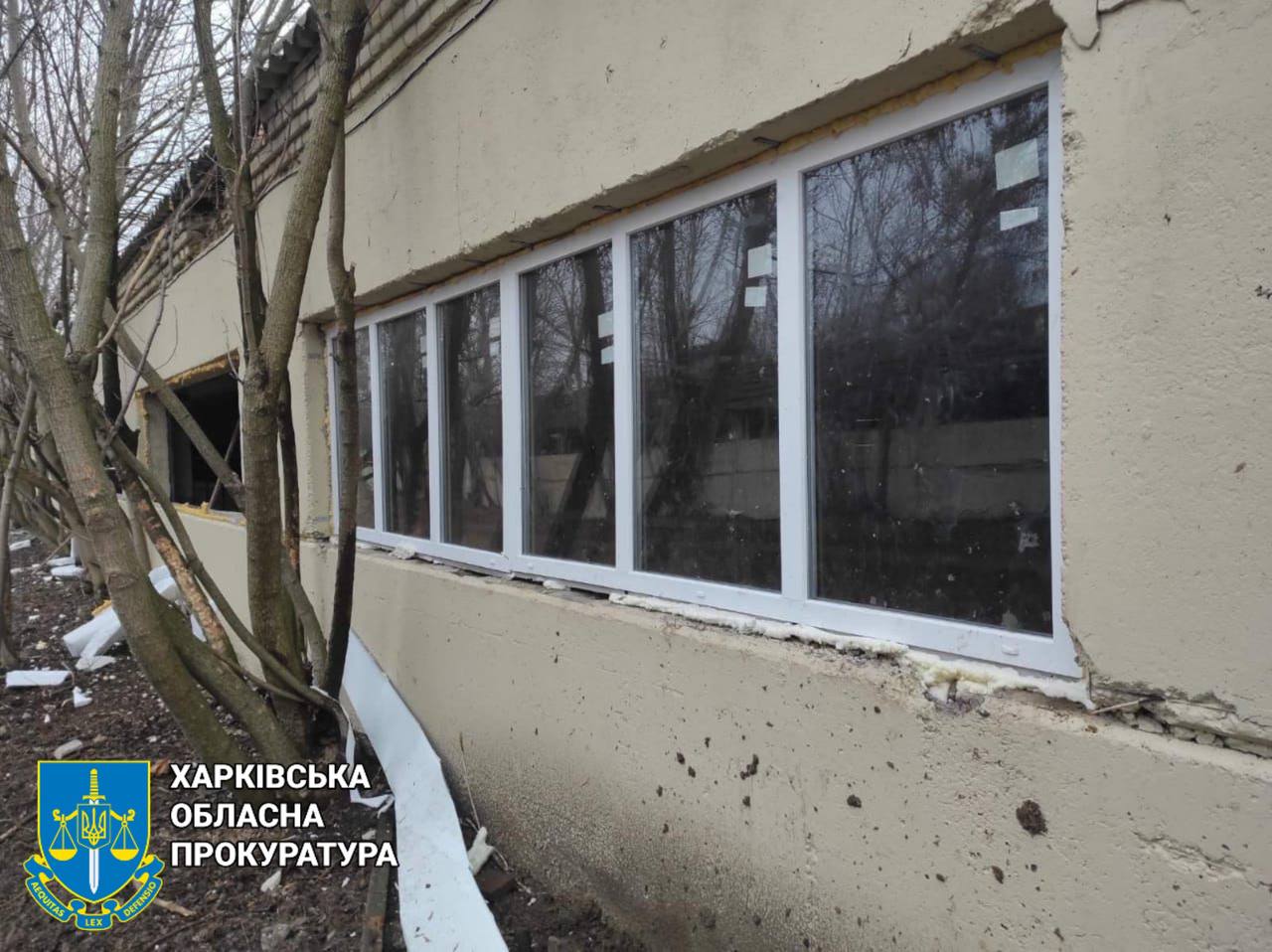 Ударный беспилотник атаковал приют для эвакуированных животных в Харьковской области. Фото: Харьковская облпрокуратура