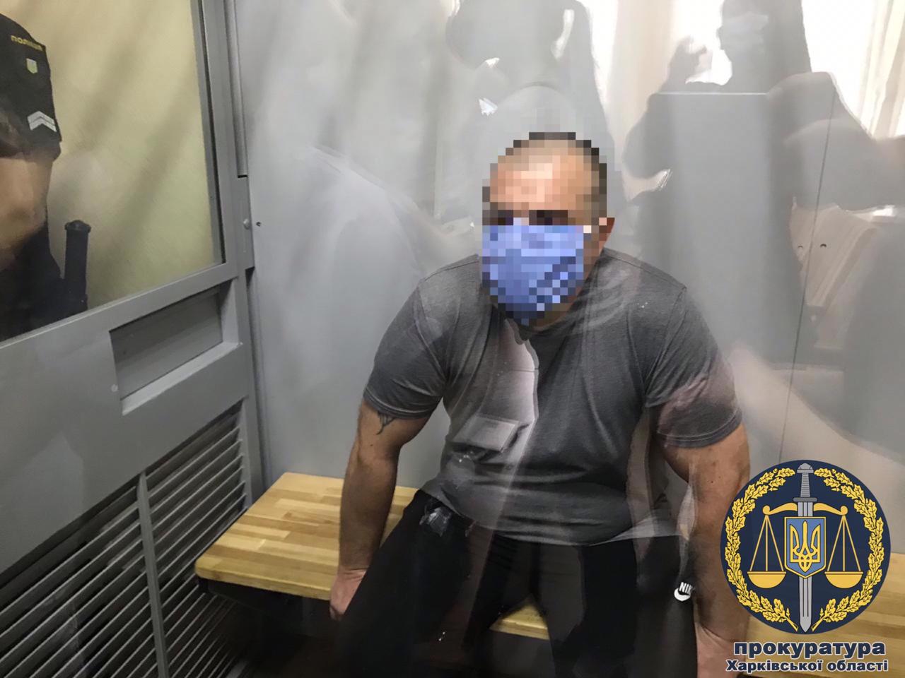 Подсудимый перед оглашением приговора. Фото: khar.gp.gov.ua