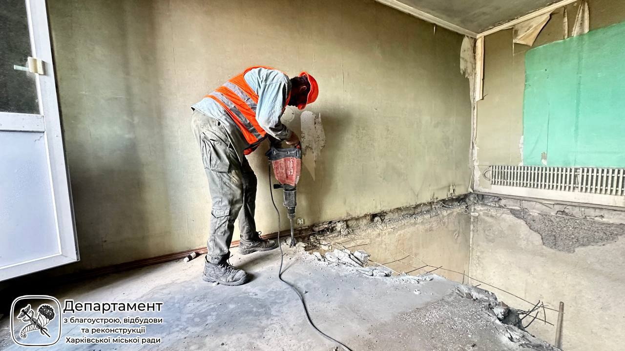 На Северной Салтовке восстанавливают жилые дома, что уже сделано. Фото: ХГС