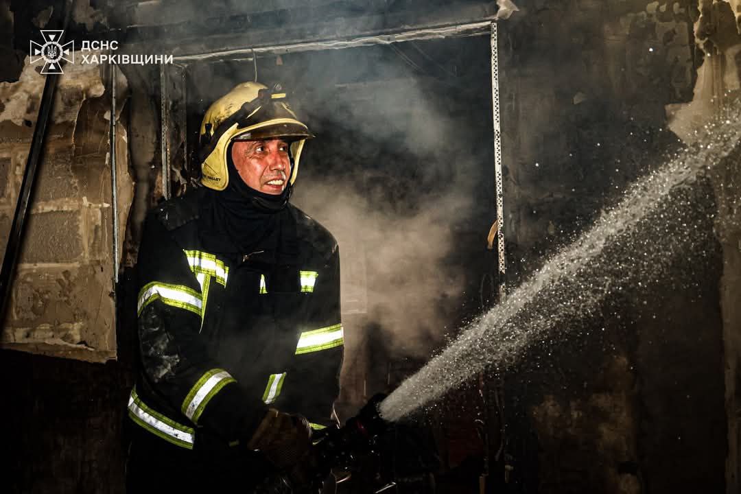 У Харкові ліквідували пожежу в багатоповерхівці та врятували двох котів. Фото: ДСНС
