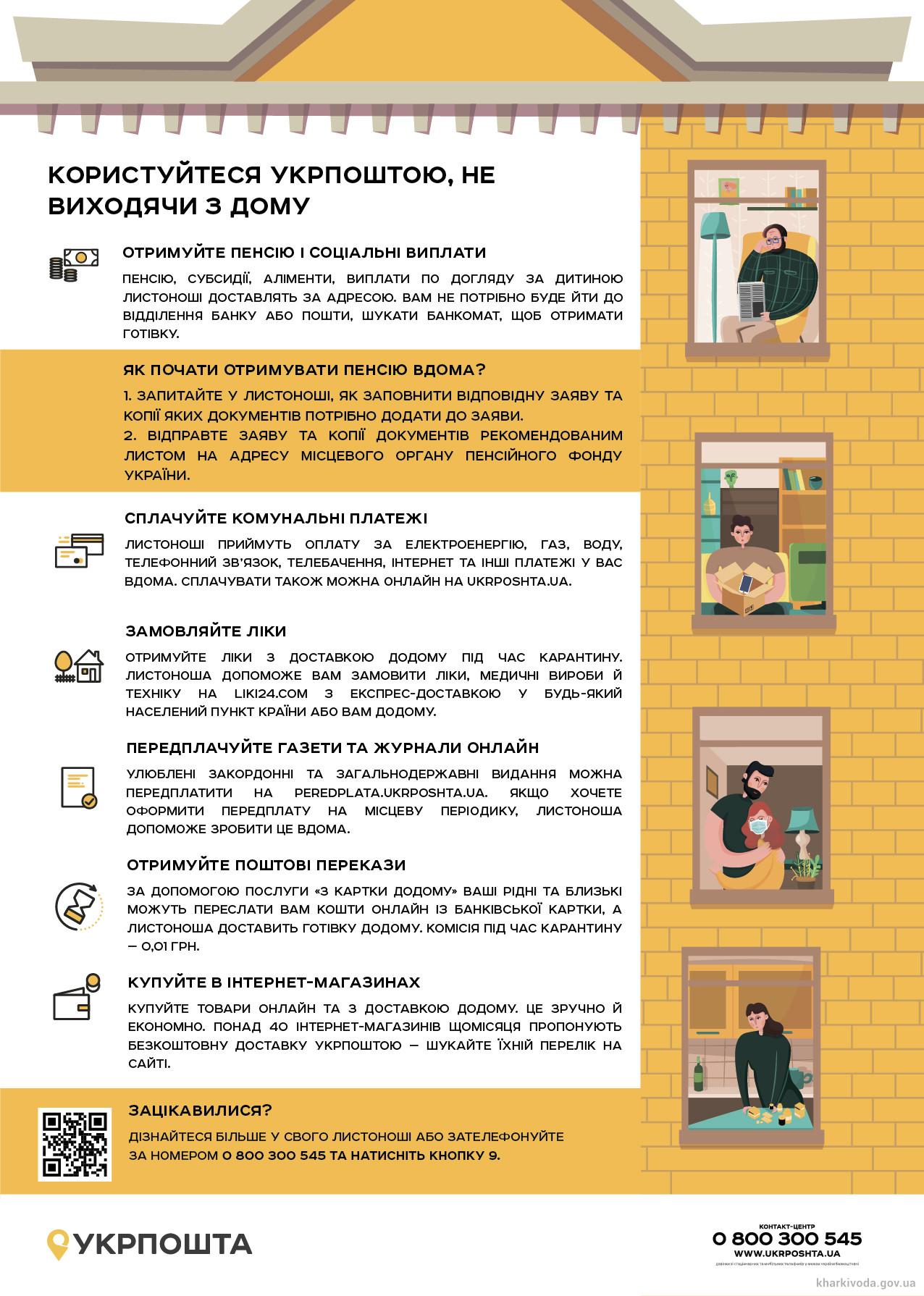 Пенсии, лекарства, продукты: "Укрпочта" предлагает доставку на дом во время карантина фото 1