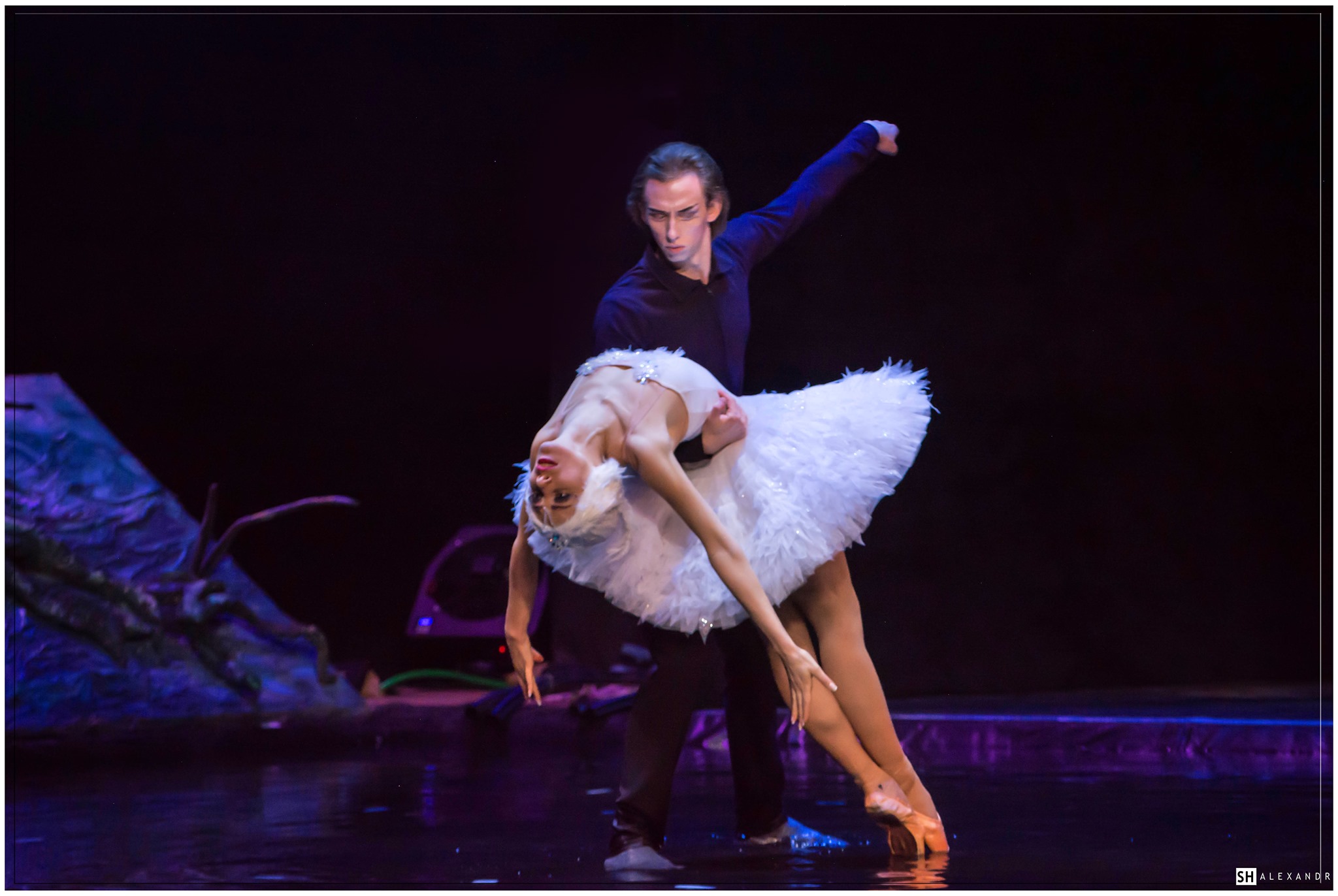 Лебединое озеро на воде.