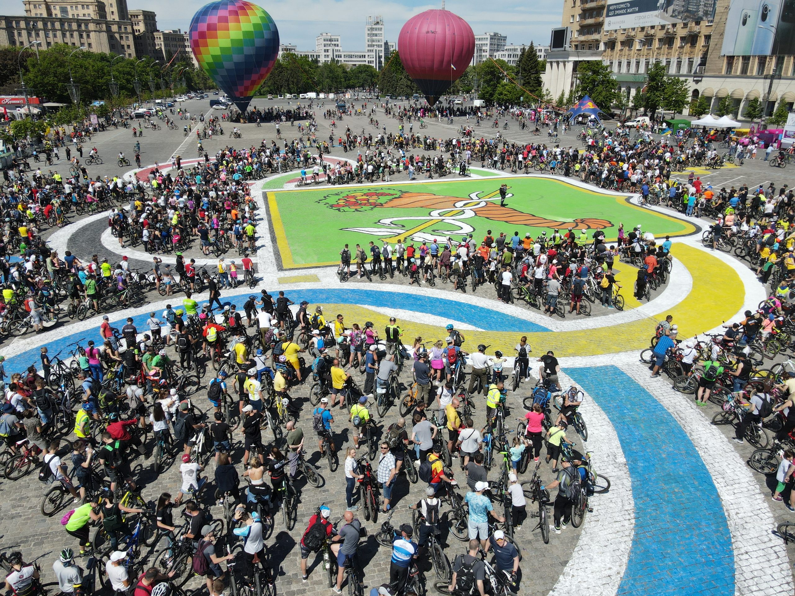 С высоты птичьего полета: как в Харькове прошел Велодень 2021 фото 1