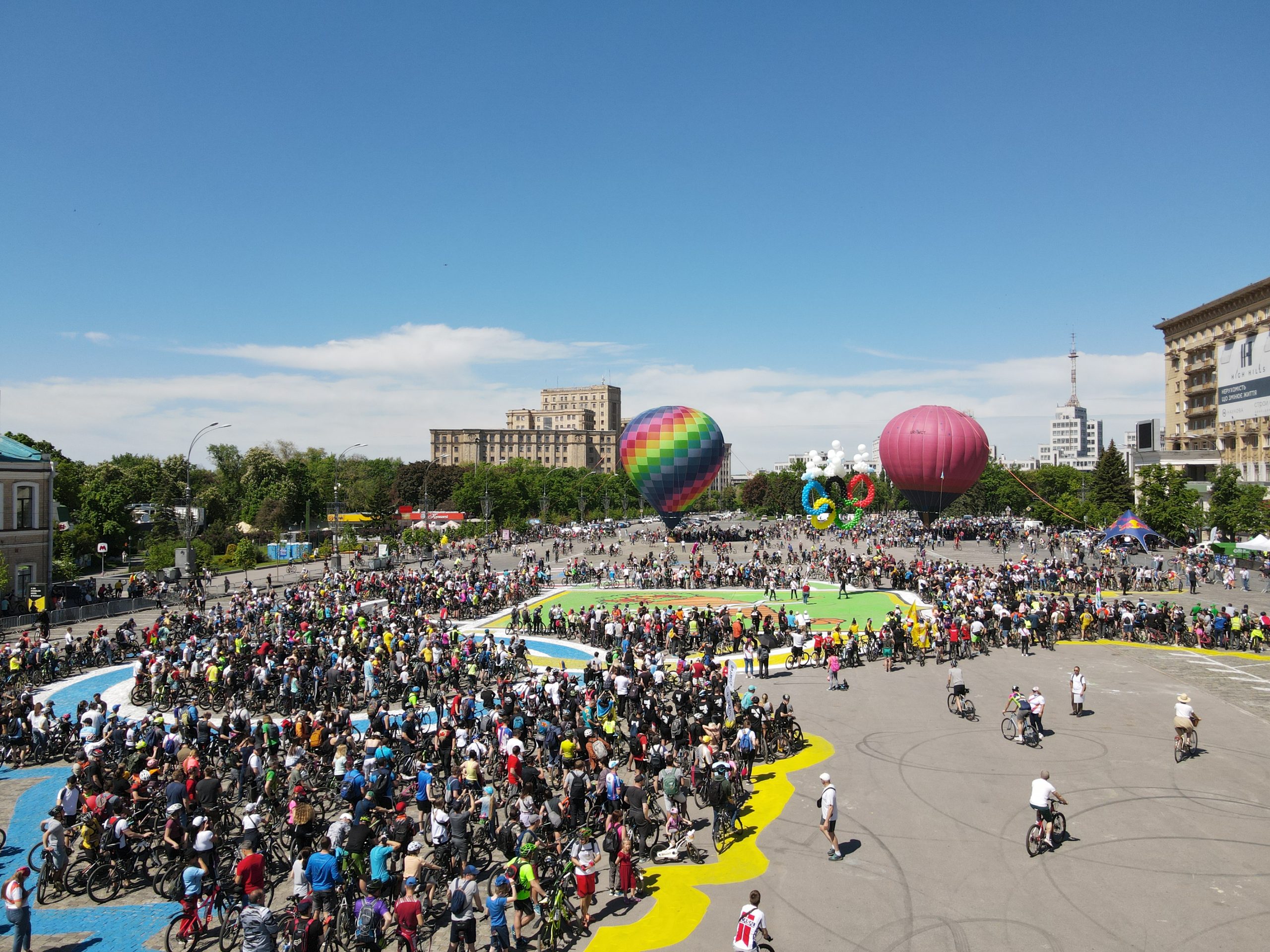 С высоты птичьего полета: как в Харькове прошел Велодень 2021 фото 2 1