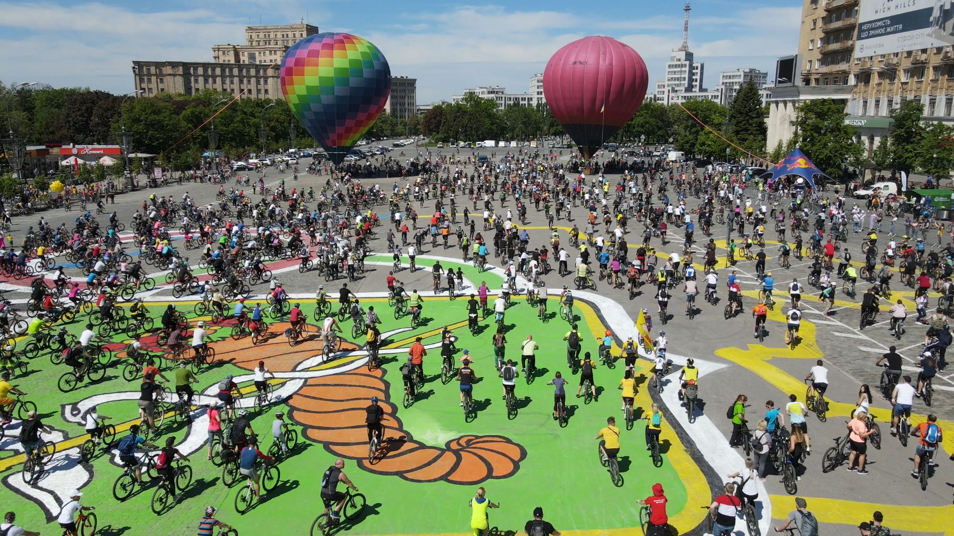 С высоты птичьего полета: как в Харькове прошел Велодень 2021 фото 3 2