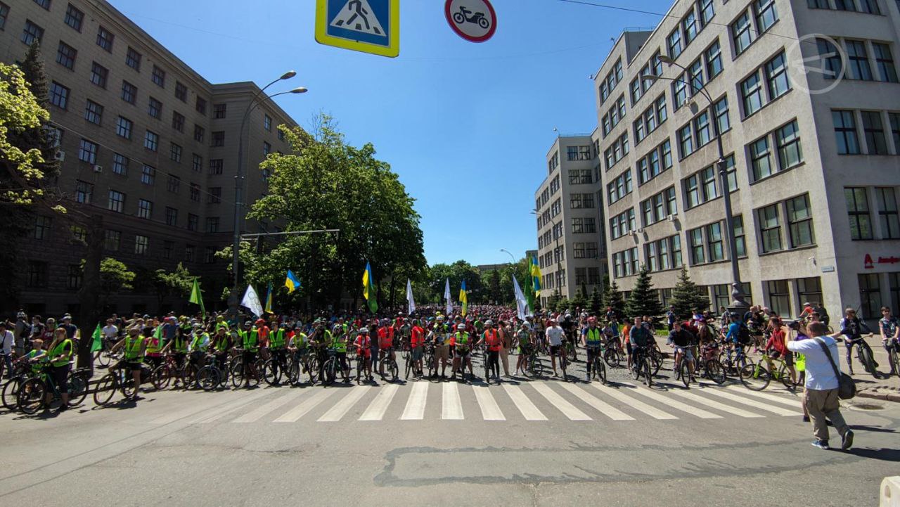 С высоты птичьего полета: как в Харькове прошел Велодень 2021 фото 5 4