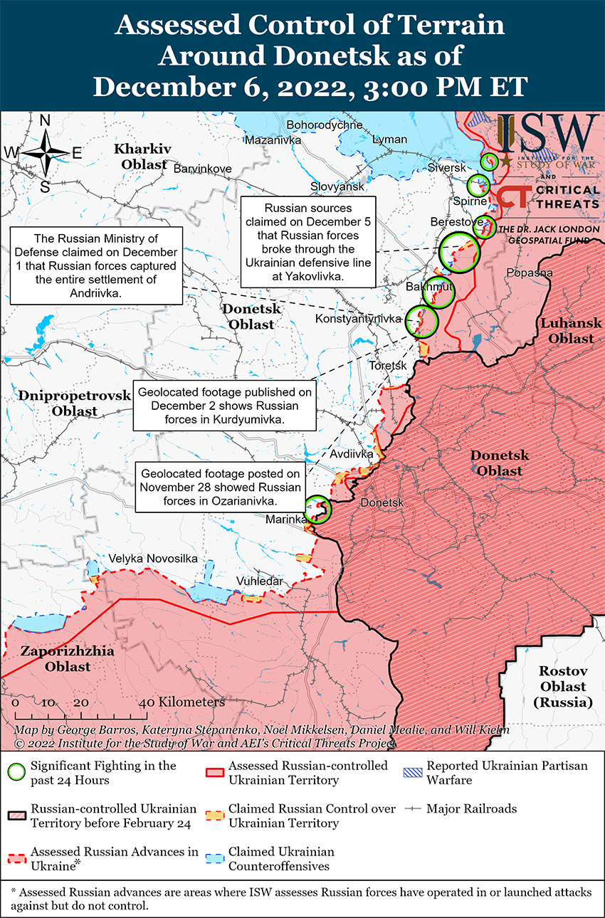Мапа бойових дій в Україні 7 грудня