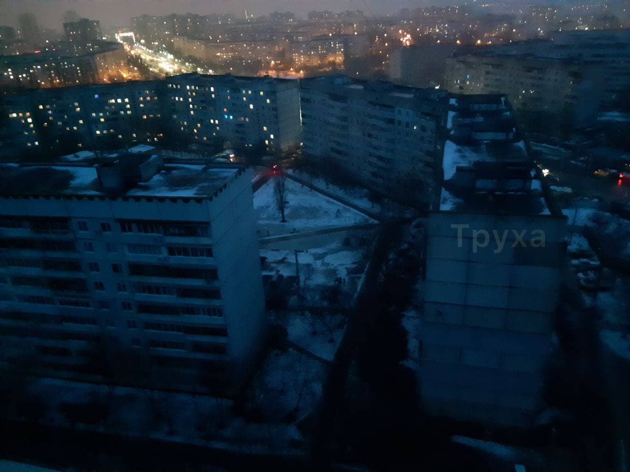 Масштабный блек-аут на Северной Салтовке.