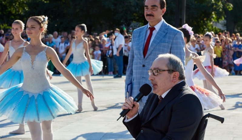 Открытие фонтана 23 августа 2020 года. Фото: Харьковский горсовет