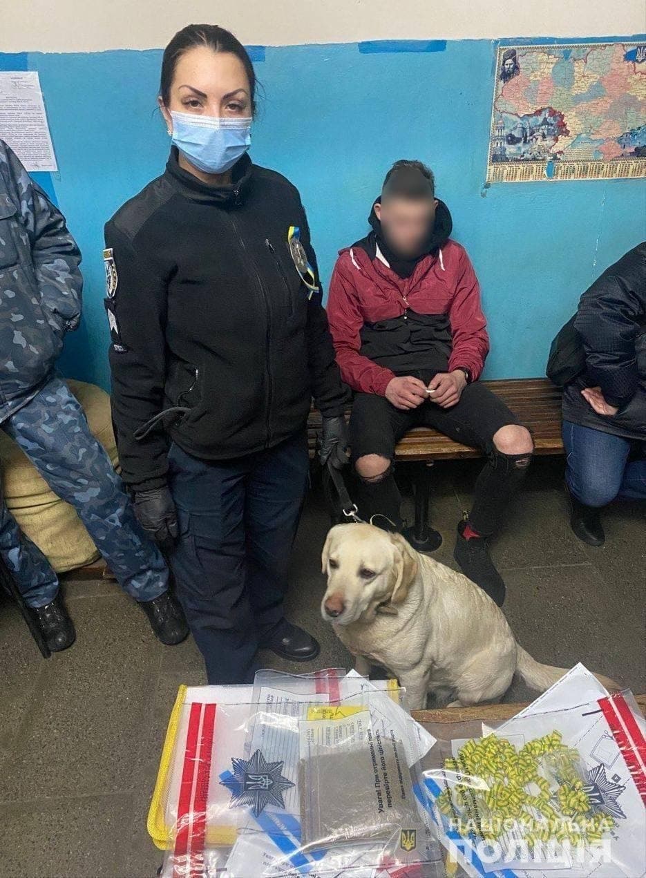 Учуяла собака: на станции метро "Проспект Гагарина" поймали пассажира с сумкой наркотиков.