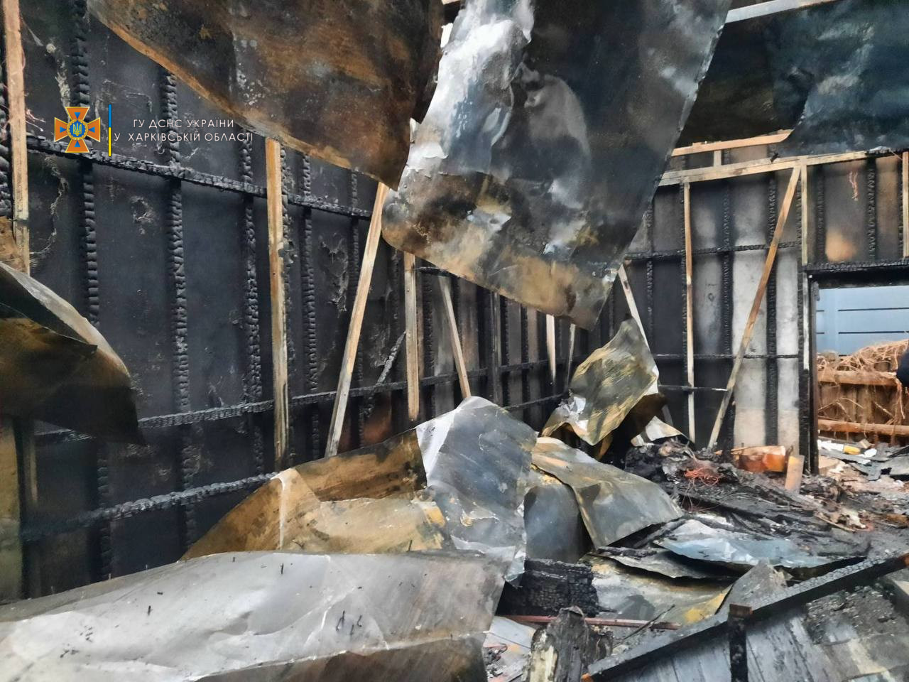 В Харькове горели помещения ресторанного комплекса "Панське село".