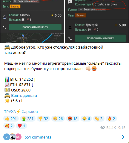 Фейкові замовлення та відмова від перевезень: у Харкові страйкують таксисти.
