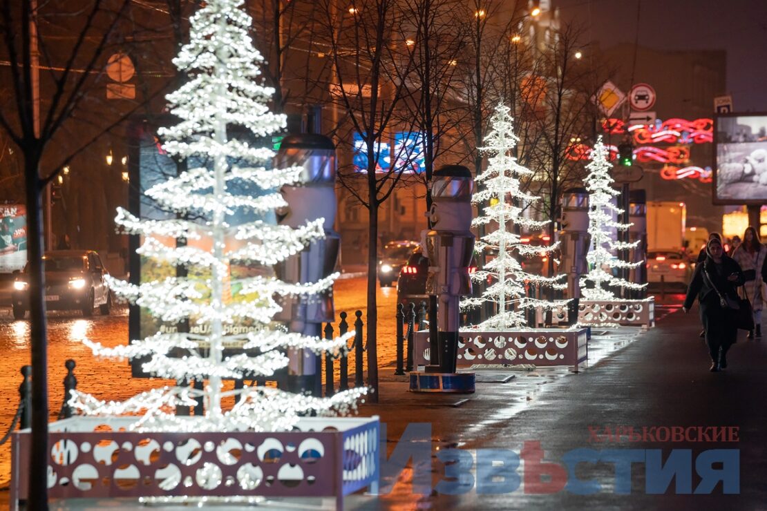 Как украсили Харьков к Новому году.