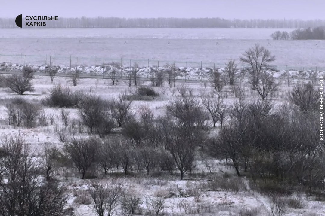 Харьков в конце апреля засыпало снегом.
