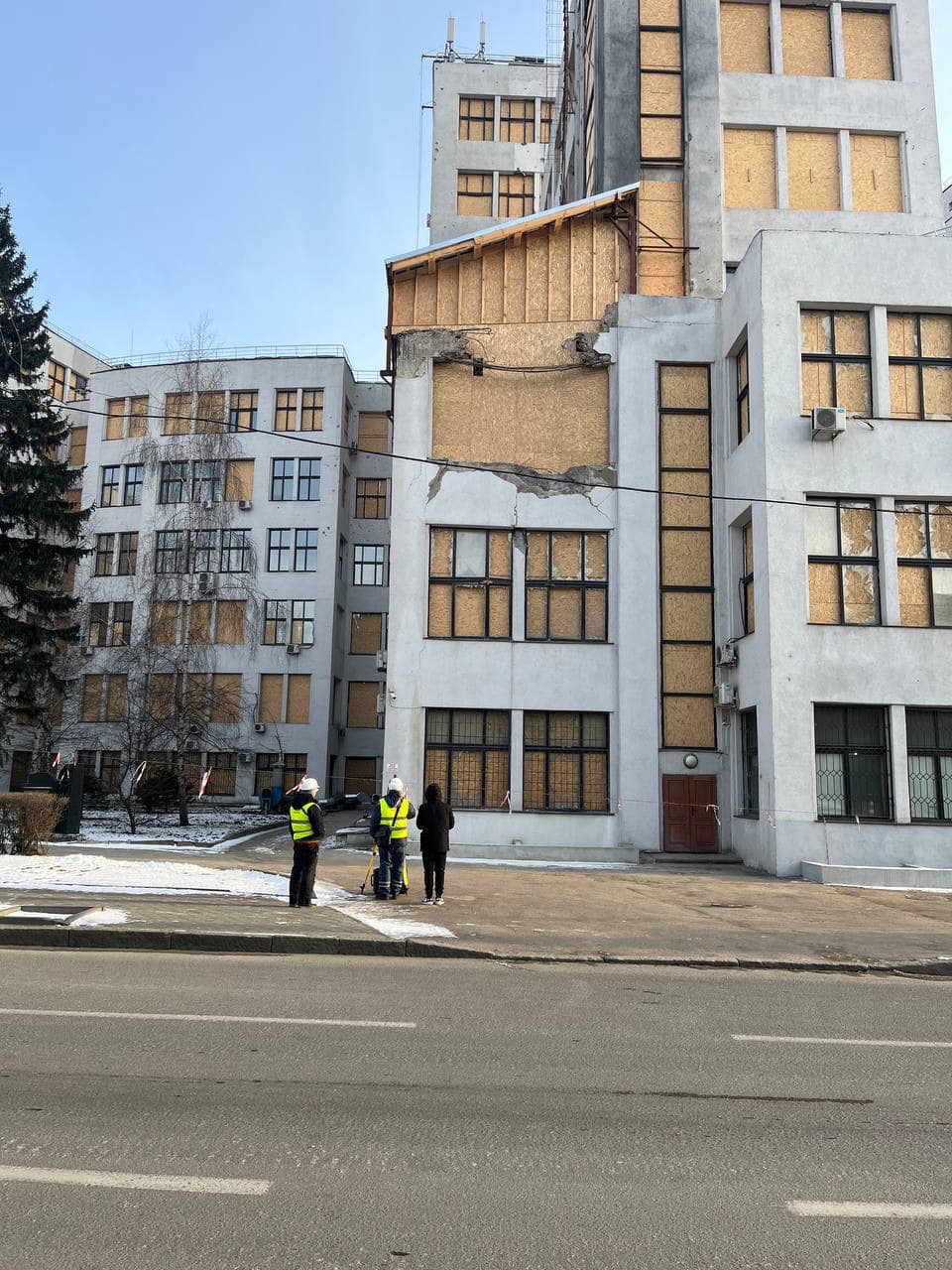 В Харькове начали лазерное сканирование здания Госпрома.