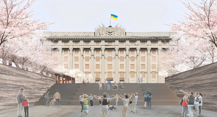 Первый этап: фонд Нормана Фостера представил четыре проекта реконструкции площади Свободы в Харькове фото 11 10