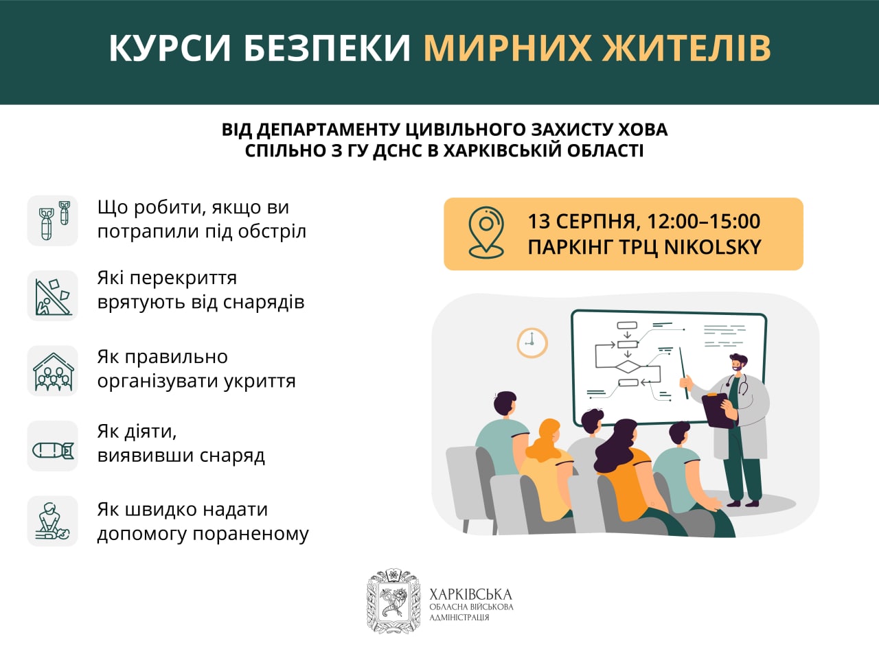 Как уберечься от снарядов: в субботу в харьковском ТРЦ проведут курсы безопасности.