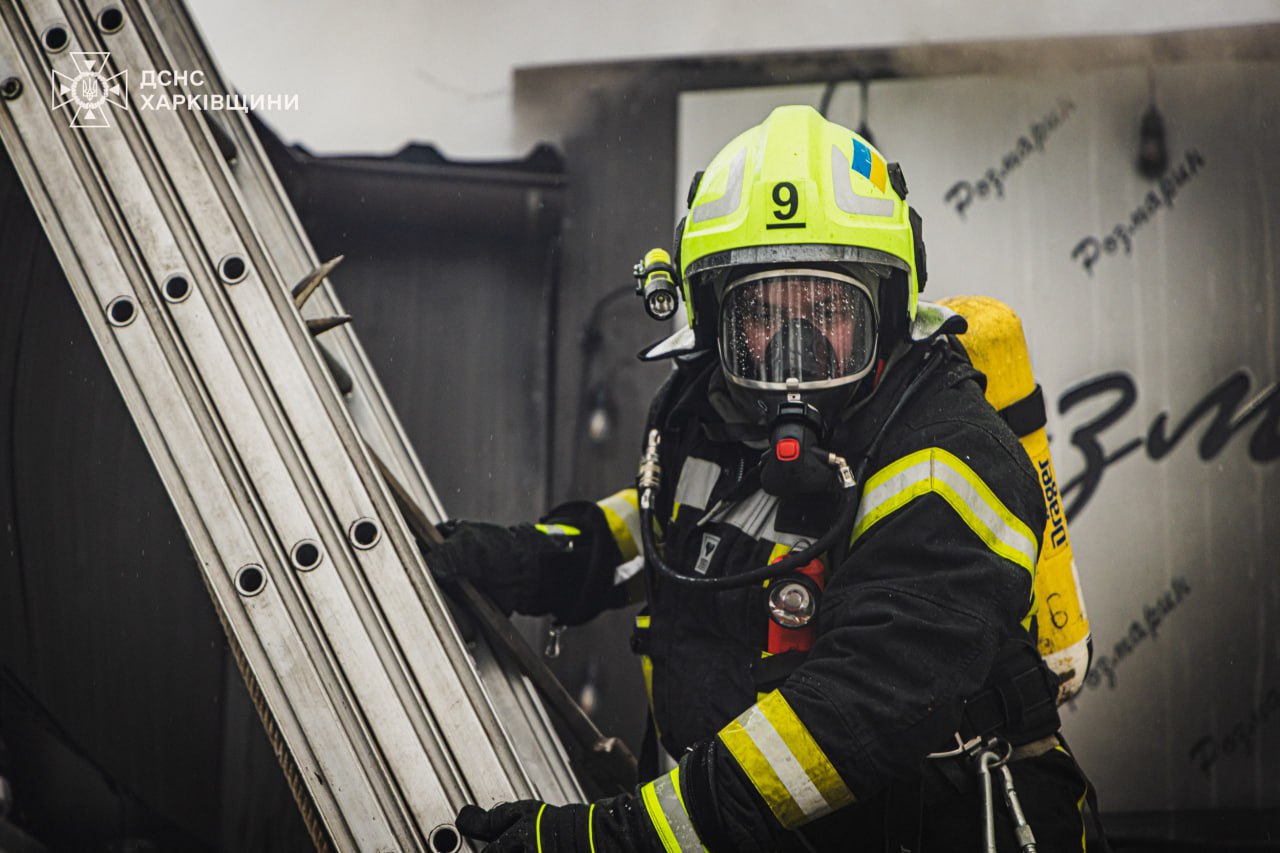 В Харькове сгорело кафе.