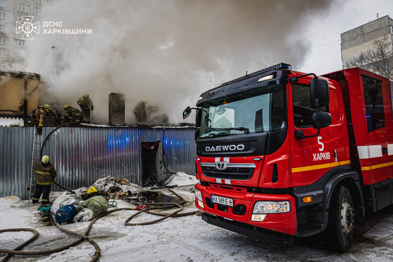 В Харькове сгорело кафе.