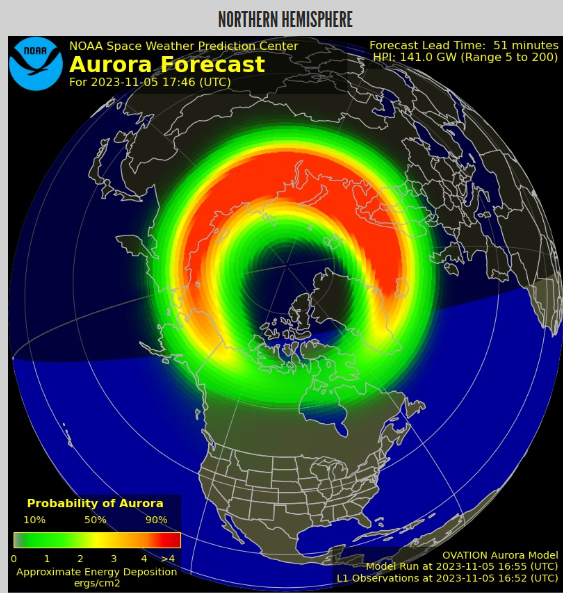 В Харькове наблюдали полярное сияние.
