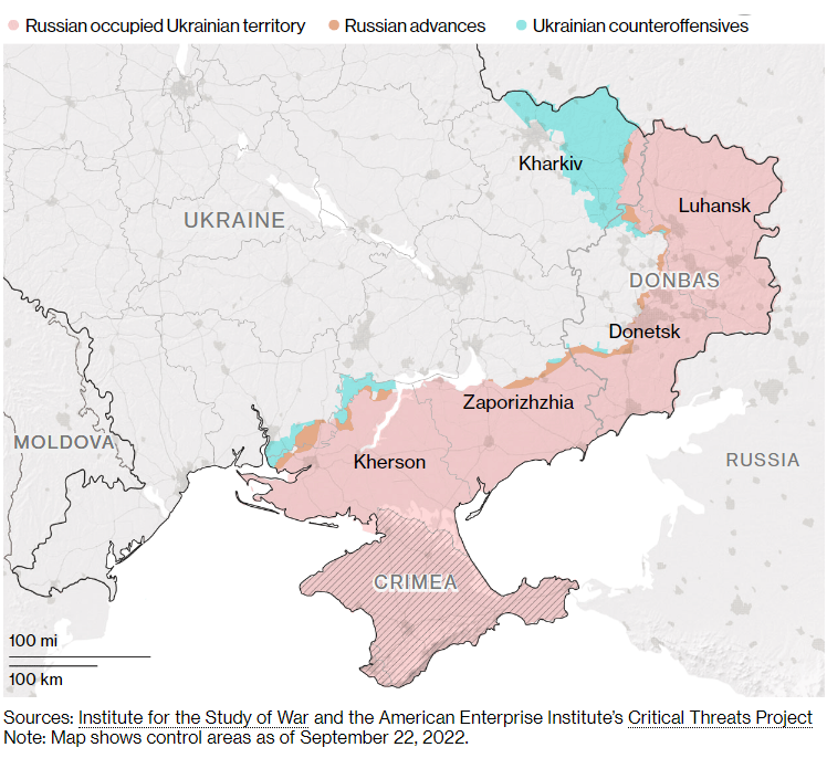 Путин после мобилизации планирует захватить Харьков и Одессу &mdash; Bloomberg фото 1