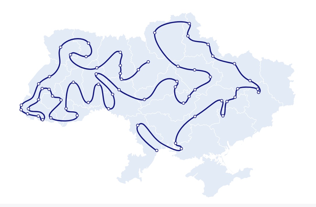 В Харьков прибыл уникальный поезд-галерея.